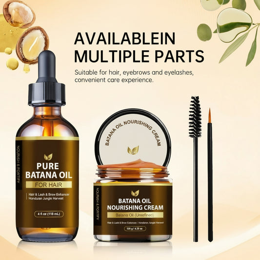 Batana Oil Hair Mask & Cream Set - Ultimate Complete Hair Growth System